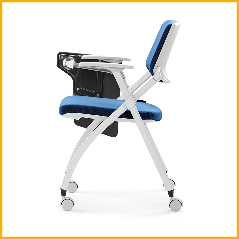 Colorful Plastic Back Foldable Chair/Visit Room Office Chair/Training Chair with Castors