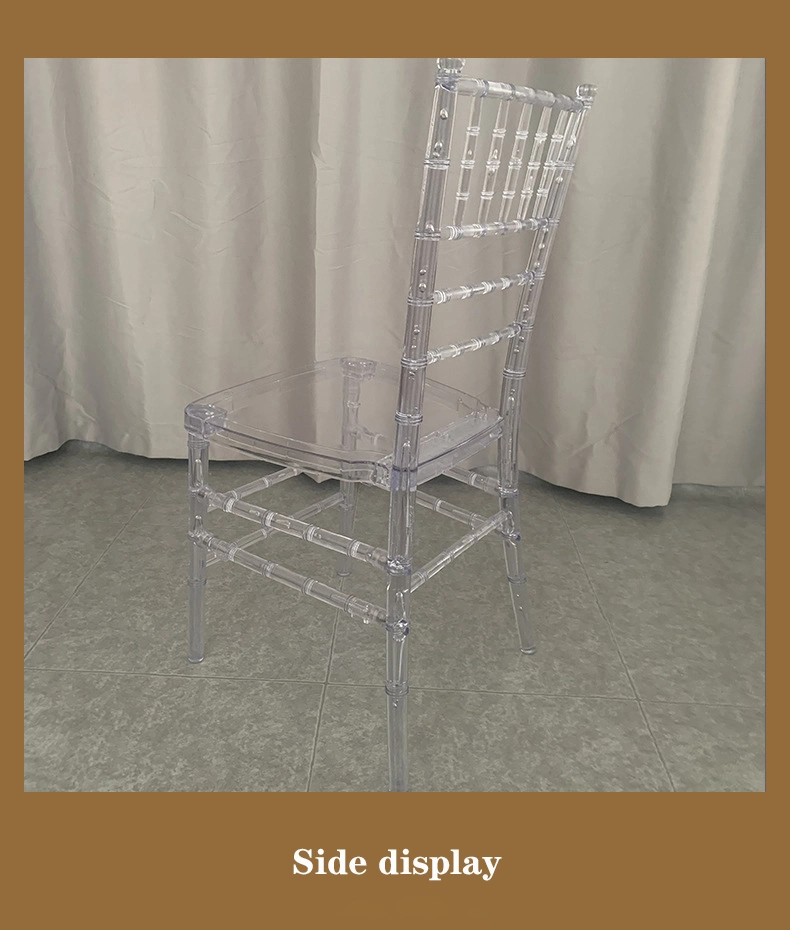 Wholesale Stackable Clear Resin Acrylic Wedding Chavari Chairs Hotel Tiffany White Chairs Plastic Events Wedding Transparent Chiavari Resin Hotel Banquet Chair