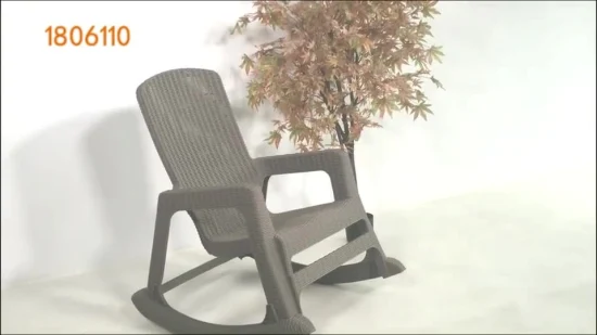 Moderner, preiswerter Outdoor-Schaukelstuhl aus Rattan-Kunststoff für Erwachsene