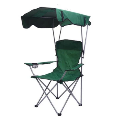 Tragbarer klappbarer Strandstuhl, Angelhocker mit Lift und Regenschirm, Campingzubehör, Möbel für den Außenbereich, Oxford-Stoff, Wyz20333